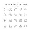 © motorama - Set line icons of laser hair removal