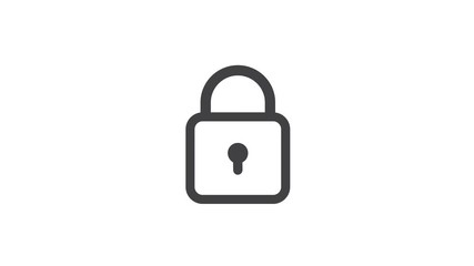 Poster - Lock Icon Animation 4k video
