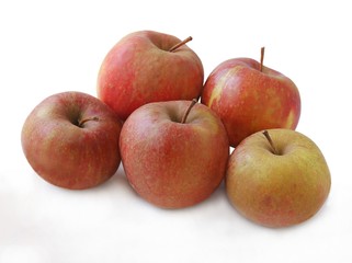 very tasty red apples rennet close up