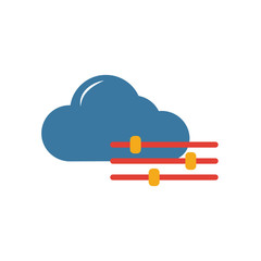 Wall Mural - cloud management icon. simple element from web development icons collection. creative cloud manageme