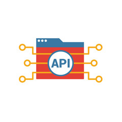 Wall Mural - api icon. simple element from web development icons collection. creative api icon ui, ux, apps, soft