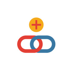 Wall Mural - link building icon. simple element from web development icons collection. creative link building ico