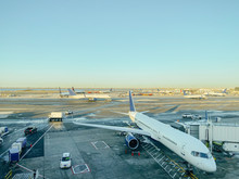 View Of Planes In Airport