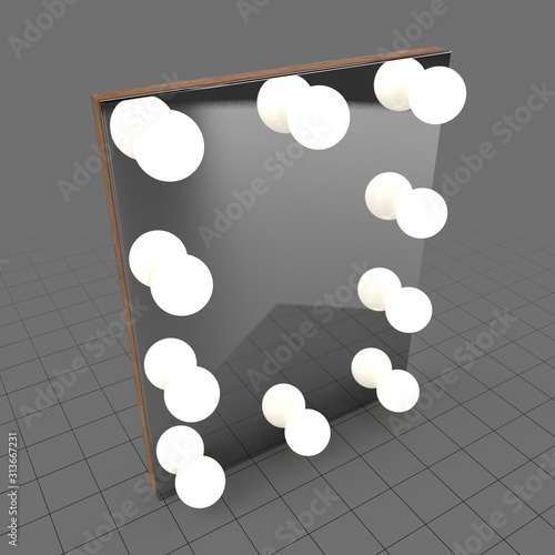 Mirror With Light Bulbs This Stock 3d Asset And Explore Light Bulbs This Stock 3d Asset