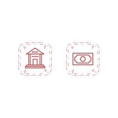 2 Icon Set Of banking For Personal And Commercial Use...