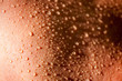 Leinwandbild Motiv Full frame background of water drops collected on smooth skin