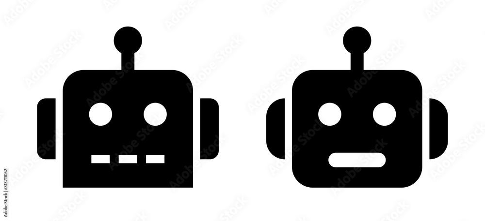 Robotic head icon robot symbol vector illustration Stock Vector | Adobe ...