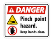 © Seetwo - Danger Pinch Point Hazard,Keep Hands Clear Symbol Sign Isolate on White Background,Vector Illustration