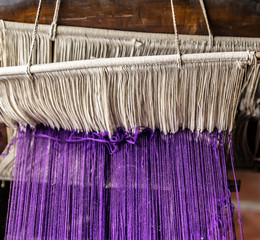 Wall Mural - Textile weaving loom