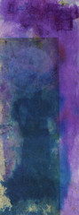 Wall Mural - Blue and Purple stained painted ink spill abstract background. 