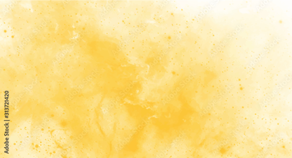 Yellow watercolor background for your design, watercolor background concept, vector. - obrazy, fototapety, plakaty 