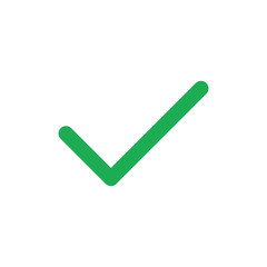 Checkmark tick green icon. Approval check mark 