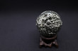 Pyrite Crystal Sphere on Wood Stand