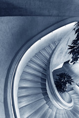 Poster - Spiral staircase, viewed from top