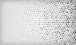 Abstract white and gray background with radial silver halftone dots decoration. Vector illustration.