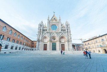 Fototapete - Church Cattedrale di Siena in historical city Siena, Tuscany, Italy