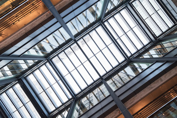 Aufkleber - Interior view of modern architecture. Building abstract background