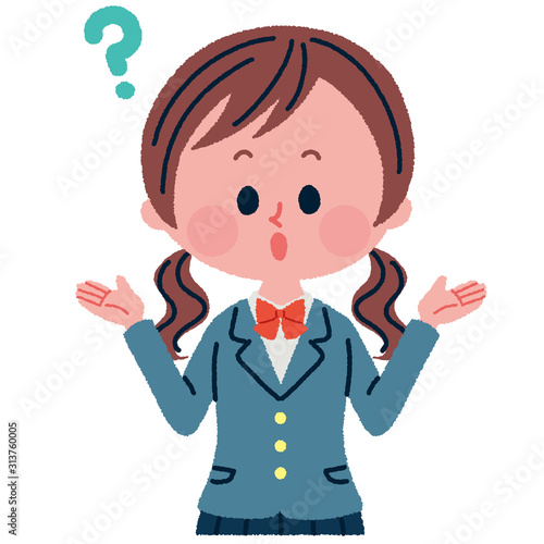 はてなマークを浮かべる女子学生のイラスト Stock Vector Adobe Stock はてなマークを浮かべる女子学生のイラスト Stock Vector Adobe Stock