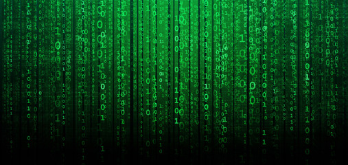 Abstract digital background with binary code. Hackers, darknet, virtual reality and science fiction.