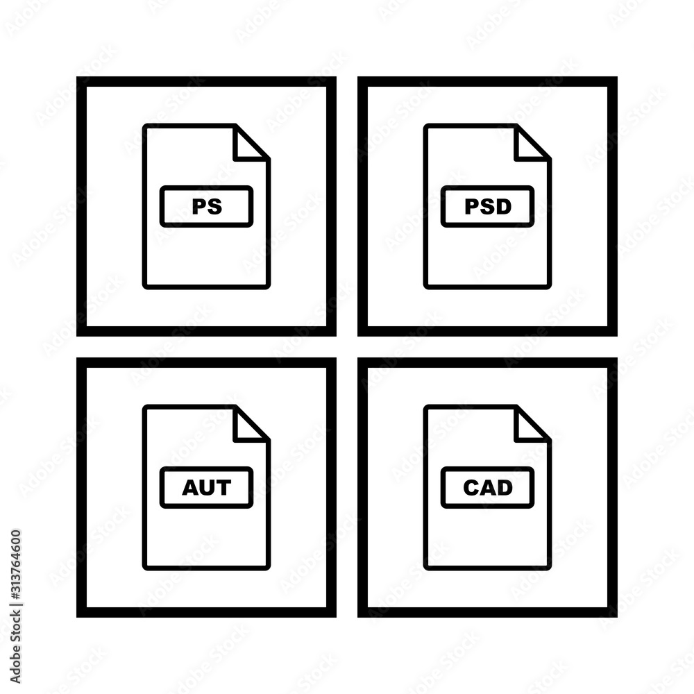 4 Icon Set Of file formats For Personal And Commercial Use... Stock ...