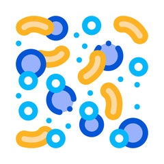 Sticker - Chemical Microscope Microorganisms Vector Icon Thin Line. Medicine Microorganism Bugs Bacterium Element Linear Pictogram. Chemical Microbe Type Infection Contour Illustration