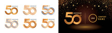Set Of 50th Anniversary Logotype Design