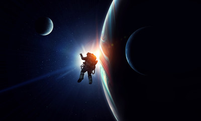 Wall Mural - exploring outer space. mixed media