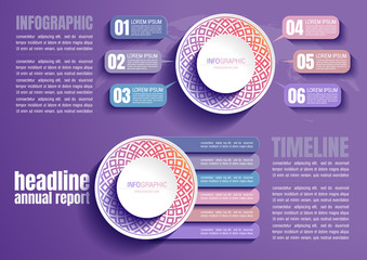 Wall Mural - infographic business data, process chart design template for presentation. abstract timeline elements, vector illustration, EPS10.