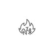 © NartGraphic - Fire forest. Vector icon template