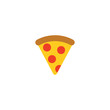 Pizza Flat Vector Icon. Isolated Pizza Slice Emoji Illustration