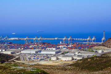 Port of Tanger Med, Morocco, the largest port in Africa