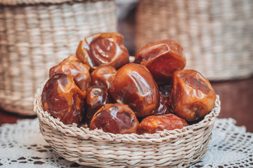 Wall Mural - Delicious fresh and sweet Sukkari dates from Saudi Arabia