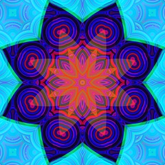  Kaleidoscope Mandala Art Design Abstract Background