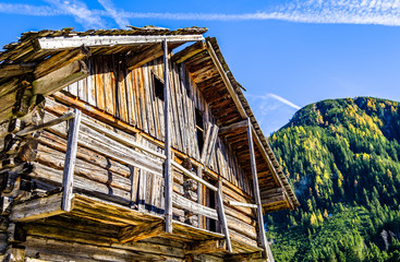 Poster - old wooden hut