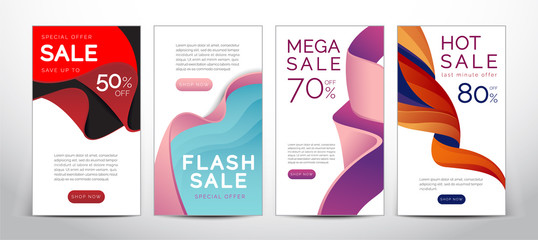 Canvas Print - Set of Modern promotion square - Vector website, banners design, discount and promotion background, social media, poster, flyer, mobile apps, Email ad newsletter designs.