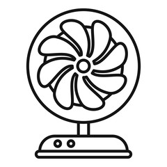 Poster - Summer room fan icon. Outline summer room fan vector icon for web design isolated on white background