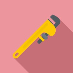 Canvas Print - Industrial wrench icon. Flat illustration of industrial wrench vector icon for web design