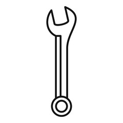 Wall Mural - Hand wrench icon. Outline hand wrench vector icon for web design isolated on white background