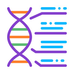 Sticker - Molecule Chemical Consist Biomaterial Vector Icon Thin Line. Biology And Science Flasks, Bioengineering, Dna And Medicine Biomaterial Concept Linear Pictogram. Contour Illustration