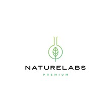 Leaf Nature Lab Naturelabs Logo Vector Icon Illustration