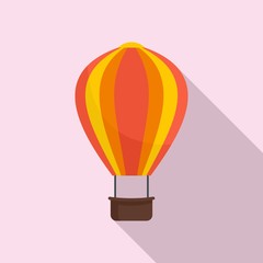 Sticker - Cloud air balloon icon. Flat illustration of cloud air balloon vector icon for web design