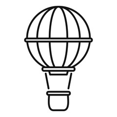 Sticker - Airship balloon icon. Outline airship balloon vector icon for web design isolated on white background