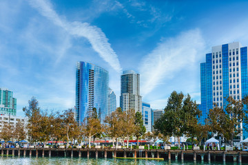 Fototapete - Waterfront Architecture in San Diego California