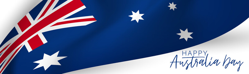 Wall Mural - happy australia day poster or banner. national holiday background design. website or newsletter head