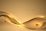 Beautiful golden oil liquid background