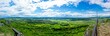 panorama of beautiful landscape with blue sky and clouds