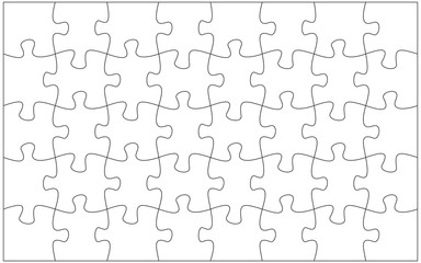 32 jigsaw pieces template. twenty two puzzle pieces connected together.