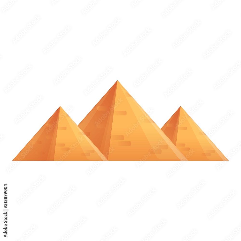 Egypt pyramid icon. Cartoon of Egypt pyramid vector icon for web design ...