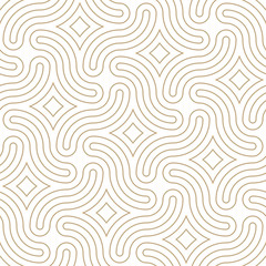 Aufkleber - Vector geometric pattern. Seamless braided linear pattern.