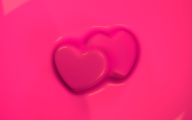 Happy valentines day pink hearts love